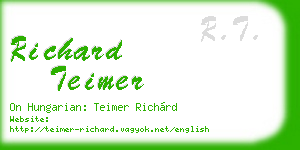 richard teimer business card